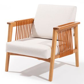 Poltrona Gaya Assento Cru Corda Ocre Base Madeira Mel - 78411