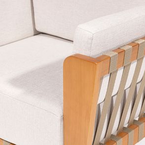 Poltrona Sirius Estofada Cor Gel Braço Fita Rami - 78412