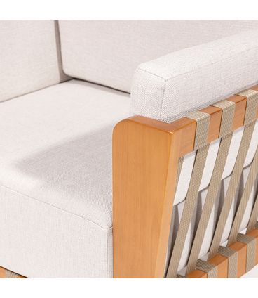 Poltrona Sirius Estofada Cor Gel Braço Fita Rami - 78412