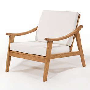 Poltrona Scarlet Almofadas Areia Base Stain Jatobá - 78421