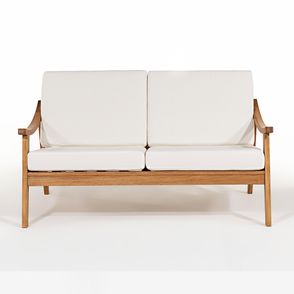 Sofá 02 Lugares Scarlet Areia Base Stain Jatobá - 78422