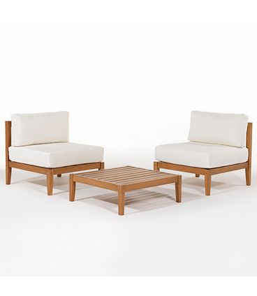 Conj Aurora 02 Poltronas Sem Braço Mesa Lateral/Centro - 78446