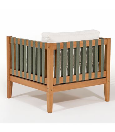 Conjunto Aurora Poltrona Areia Mesa Centro/Lateral - 78453