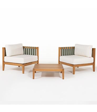 Conj 02 Sofás Canto Aurora Areia Mesa Centro Base Mel - 78471