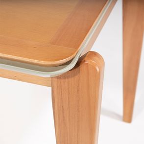 Mesa Jantar Retangular Oliva Base Verniz Mel 160cm - 78480
