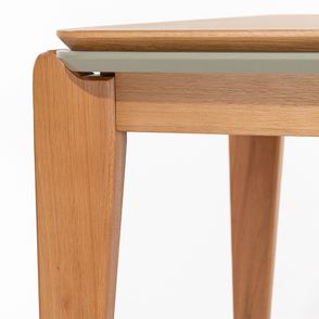 Mesa Jantar Retangular Oliva Base Verniz Mel 180cm - 78481