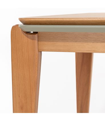 Mesa Jantar Retangular Oliva Base Verniz Mel 180cm - 78481