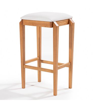 Banqueta Sem Encosto Zara Assento Areia Madeira Mel - 78504