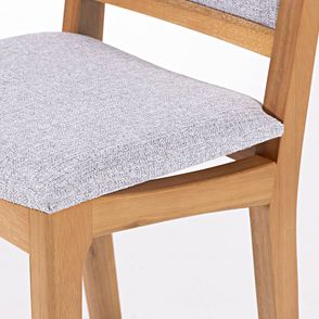 Banqueta Tune Estofada Assento Cinza Madeira Mel - 78505