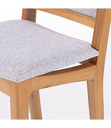 Banqueta Tune Estofada Assento Cinza Madeira Mel - 78505