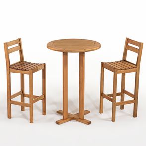 Conjunto Bistrô Recanto com 2 Banquetas Stain Jatobá - 78511