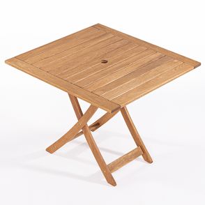 Mesa Quadrada Dobrável Madeira Stain Cor Jatobá 80cm - 17058