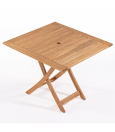 Mesa Quadrada Dobrável Madeira Stain Cor Jatobá 80cm - 17058