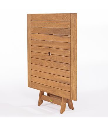 Mesa Quadrada Dobrável Madeira Stain Cor Jatobá 80cm - 17058