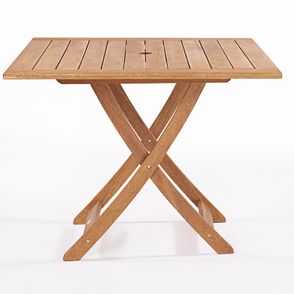 Mesa Quadrada Dobrável Madeira Stain Cor Jatobá 90cm - 17059