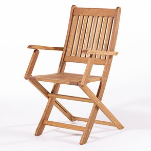 Cadeira Dobrável Com Braço Madeira Stain Cor Jatobá - 15555