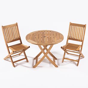Conjunto Dobrável Mesa + 02 Cadeiras Sem Braço Jatobá - 78520
