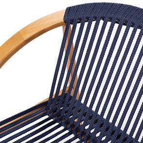 Poltrona Luxor Corda Azul Verniz Mel - 78522