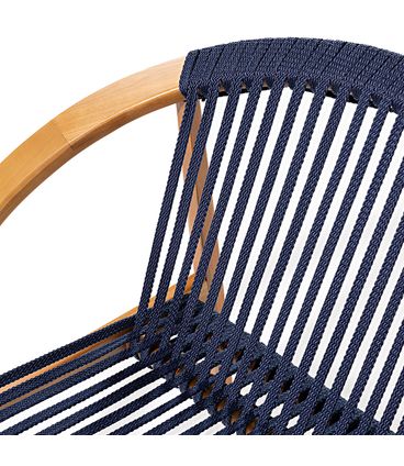 Poltrona Luxor Corda Azul Verniz Mel - 78522