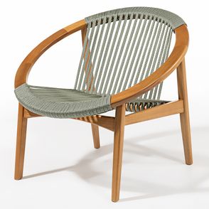 Poltrona Luxor Corda Verde Oliva Verniz Mel - 78523