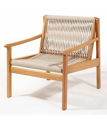 Poltrona Creta Corda Areia Base Mel - 78524