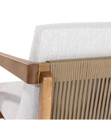Poltrona Kiel Tecido Gelo Base Verniz Avela - 72130