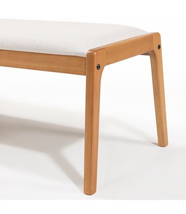 Banco Suez Cru Madeira Verniz Mel 142cm - 78526