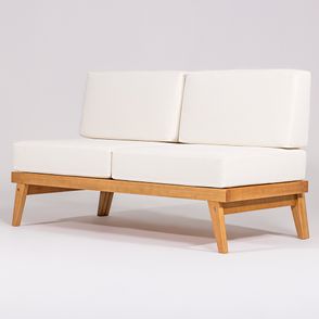 Sofa Arpoador 2 Lugares Acquablock Cru Verniz Mel - 72148