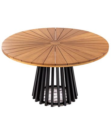 Mesa de Jantar Tune Base Preta Tampo Mel 140cm - 72493