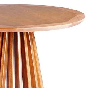 Mesa de Jantar Brisa Tampo Redondo Madeira Verniz Mel 130cm - 60516