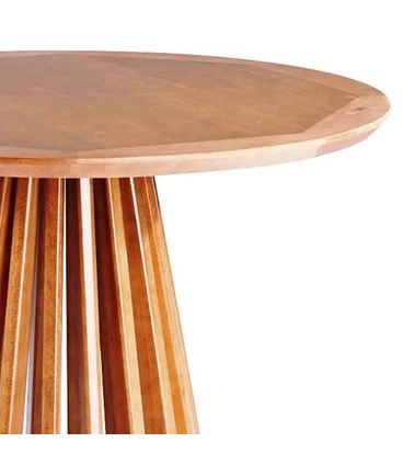 Mesa de Jantar Brisa Tampo Redondo Madeira Verniz Mel 130cm - 60516