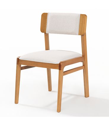 Cadeira Maya Cru Base Verniz Mel - 78542