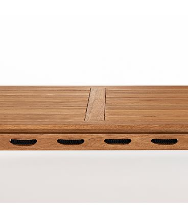 Mesa Jantar Trama Madeira Stain Jatoba Corda Preta 140cm - 62451