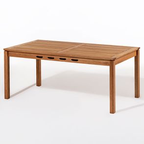 Mesa Jantar Trama Madeira Stain Jatobá Corda Preta 180cm - 57488