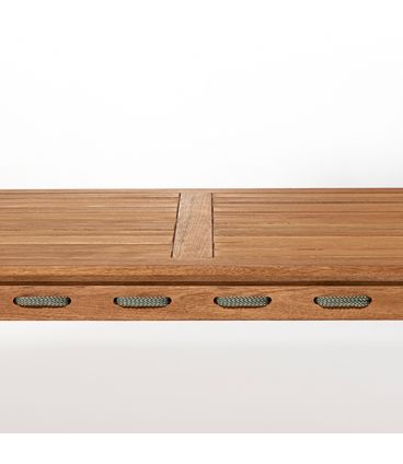 Mesa Jantar Trama Stain Jatobá Corda Verde Oliva 220cm - 78556