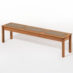 Banco Trama 3 Lugares Stain Jatobá Corda Rami 180cm - 78559