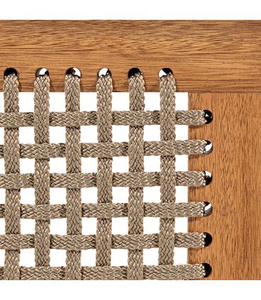 Banco Trama 3 Lugares Stain Jatobá Corda Rami 180cm - 78559