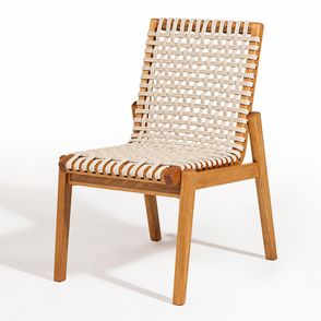 Cadeira Trama Corda Areia Estrutura Stain Jatoba 52cm - 60361