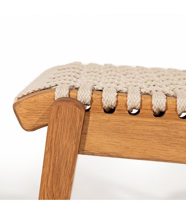 Cadeira Trama Corda Areia Estrutura Stain Jatoba 52cm - 60361