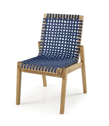 Cadeira Trama Corda Azul Estrutura Stain Jatoba 52cm - 66744