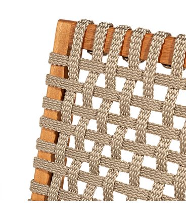 Cadeira Trama Corda Rami Estrutura Stain Jatobá 52cm - 78564