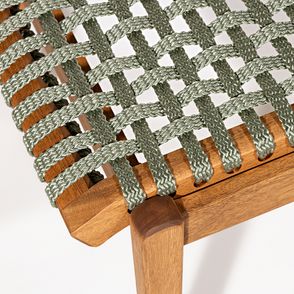 Cadeira Trama Corda Verde Oliva Estrutura Stain Jatobá 52cm - 78565
