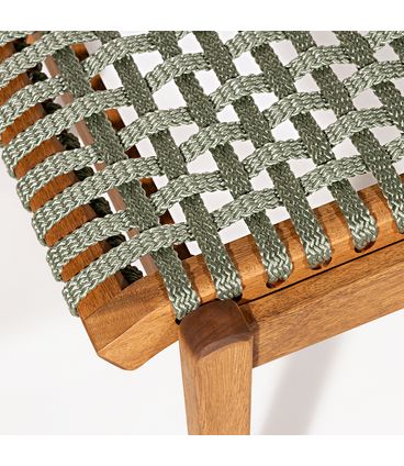 Cadeira Trama Corda Verde Oliva Estrutura Stain Jatobá 52cm - 78565