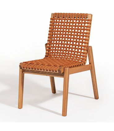 Cadeira Trama Corda Ocre Estrutura Stain Jatobá 52cm - 77178