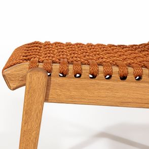 Cadeira Trama Corda Ocre Estrutura Stain Jatobá 52cm - 77178