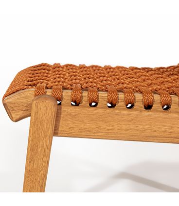 Cadeira Trama Corda Ocre Estrutura Stain Jatobá 52cm - 77178