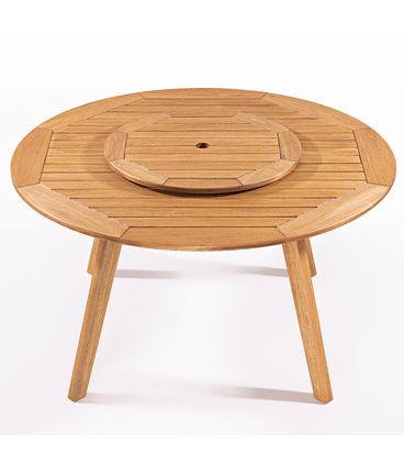 Mesa Redonda Tambaú Tampo Giratório Stain Jatobá 140cm - 51262