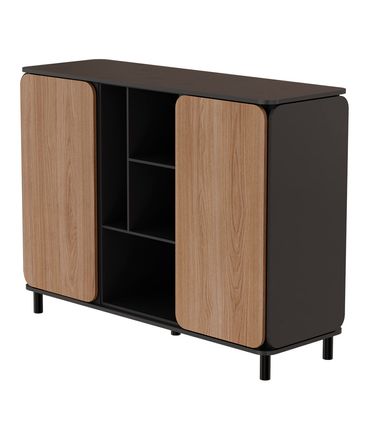 Aparador de Sala Elements Appennini Mid Chumbo Carvalho - 77568