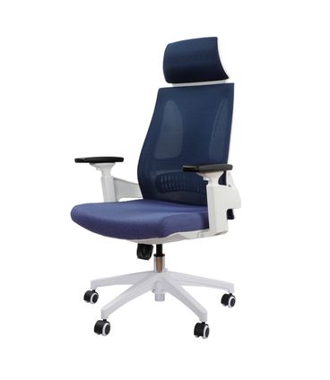 Cadeira Elements Helene Special Branca e Azul Marinho - 78695