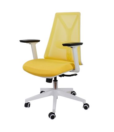Cadeira Ergonômica Elements Olympia Branca e Amarelo - 78693